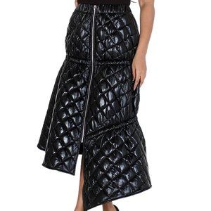 Padded to the Max Quilted Faux Leather Skirt